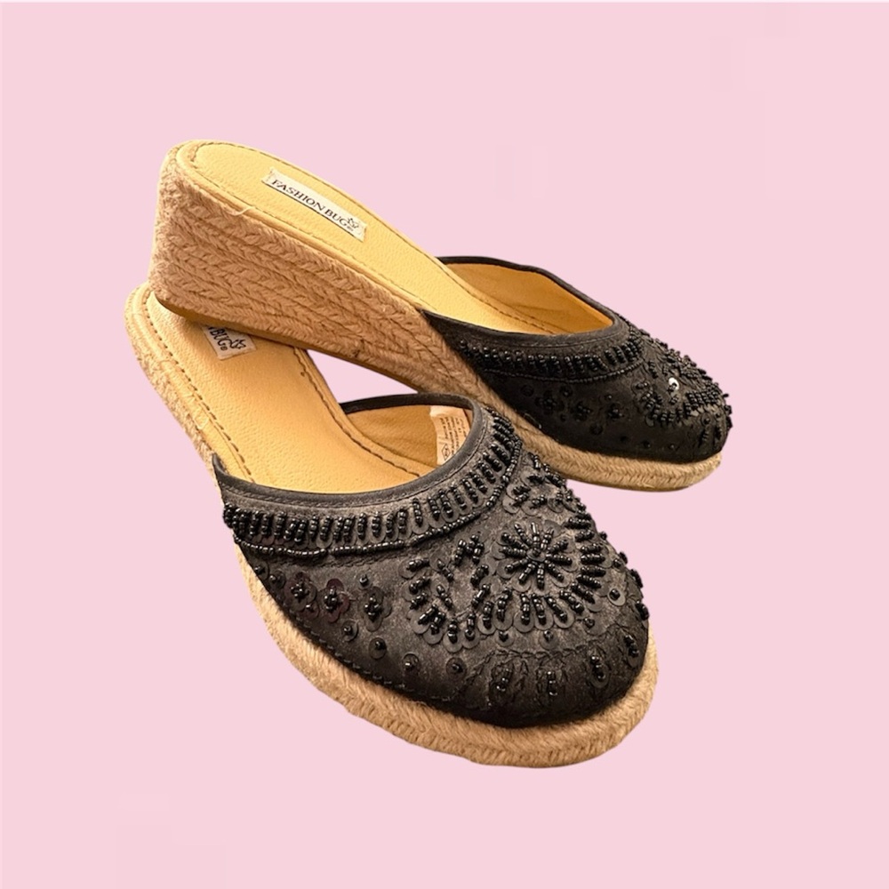 Fashion Bug Woven Sandal  Wedges – Size 8.5